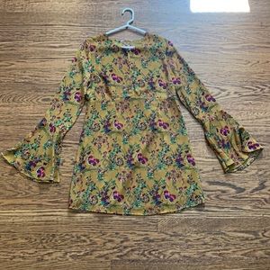 Beautiful Brown, Purple, and Pink dress with Amazing designs.